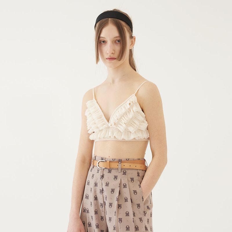 TMO BY 13MONTH（ティーエムオーバイサーティーンマンス）の「RUFFLED BUSTIER (IVORY)（Tops）」