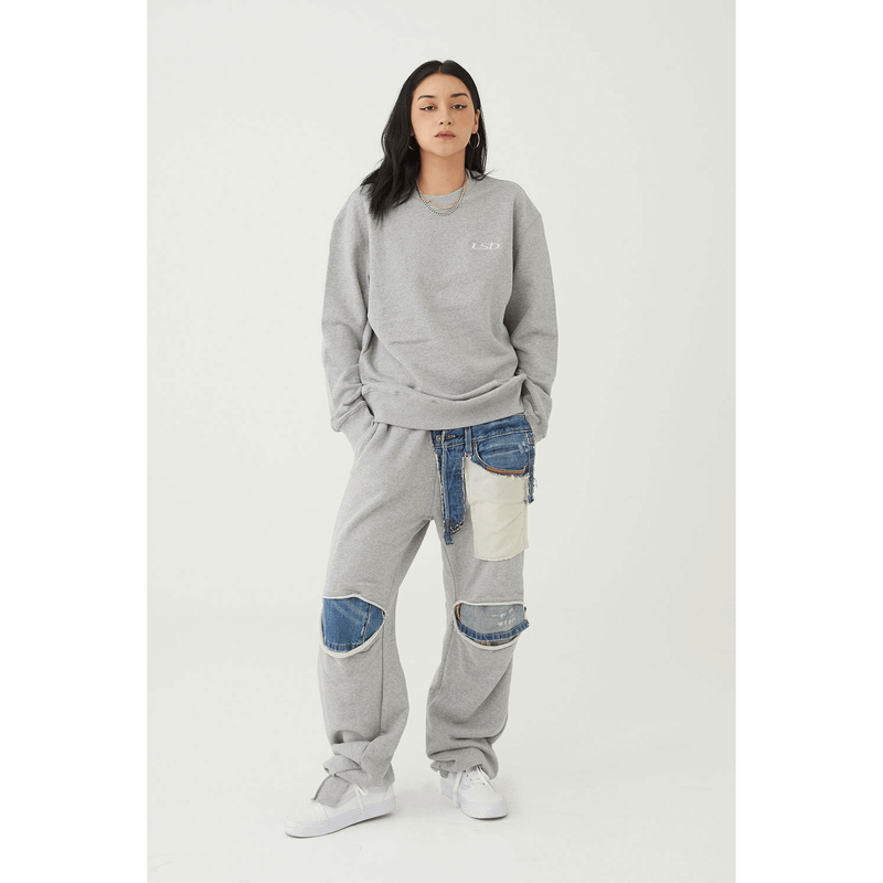 Destroyed Denim Sweatpants