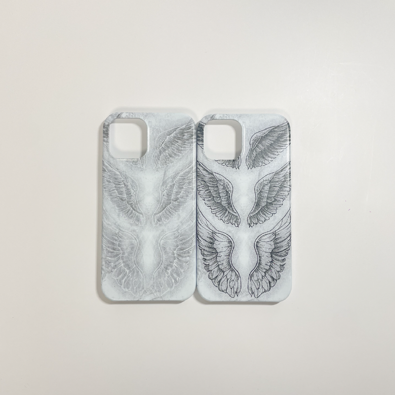 [MADE] wings matt hard phone case (matt/white)