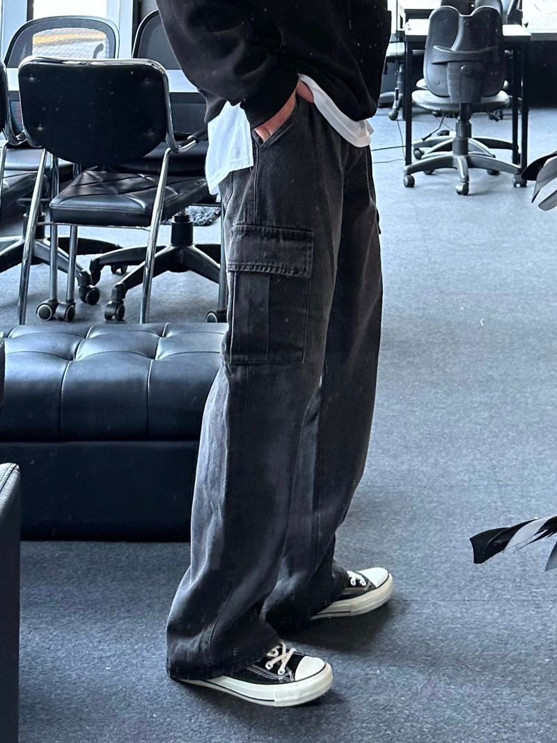 nesty cargo twotuck denim pants