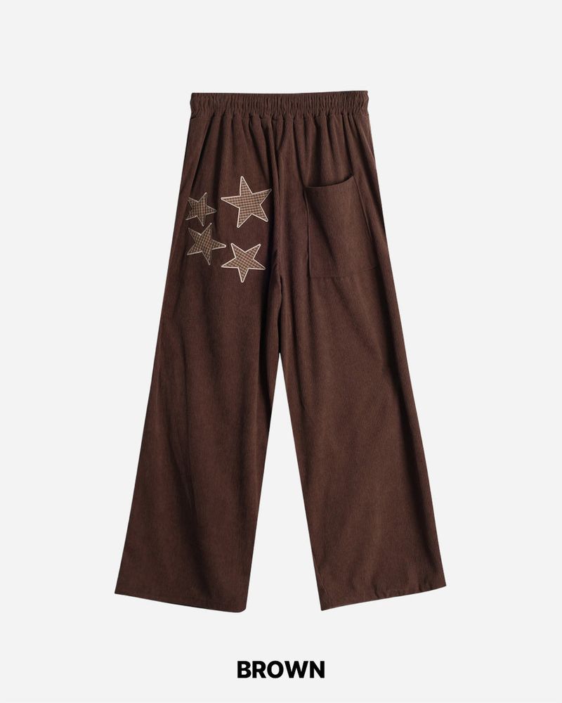 スターパッチコーデュロイパンツ