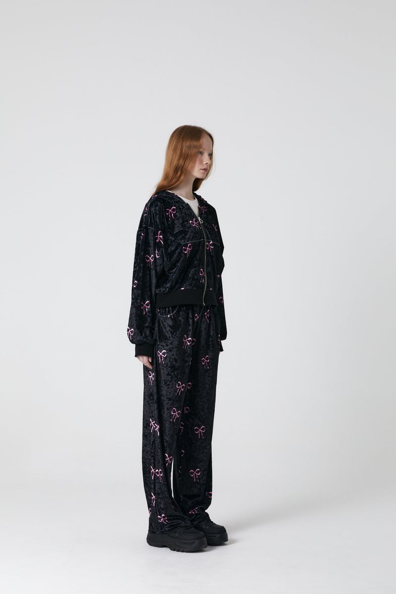 RIBBON VELVET PANTS