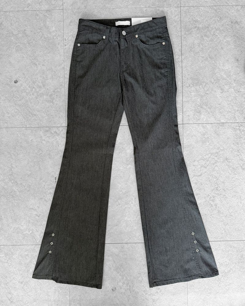 DEEP LOW EYELET BOOTCUT PANTS