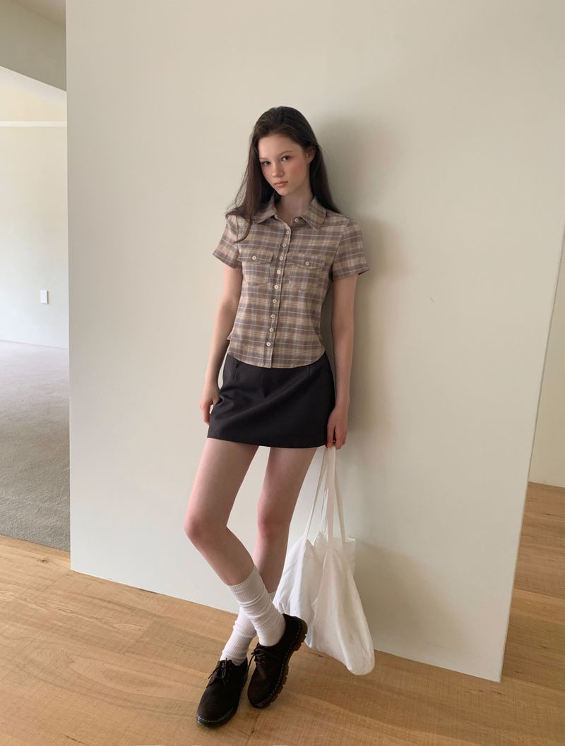 [ORIGINAL] Abel Pocket Short Sleeve Check Shirt
