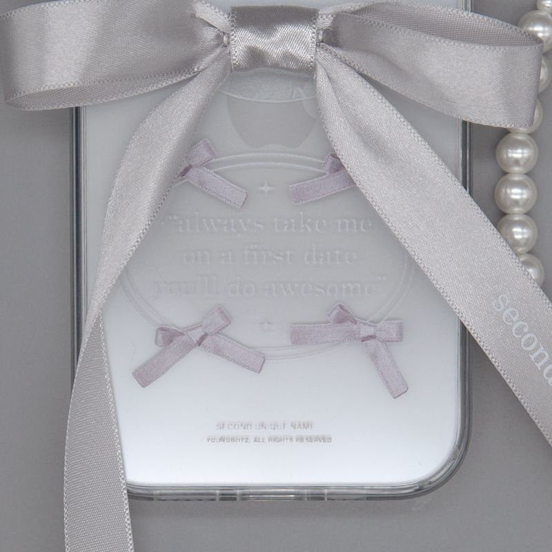 SUN CASE CLEAR BALLET RIBBON SILVER