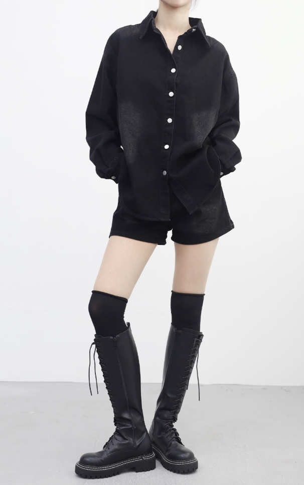 Paet Vintage Washing Jacket + Washing Shorts Set