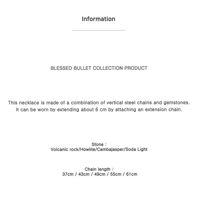 ss-Nature beads+ chain necklace_black