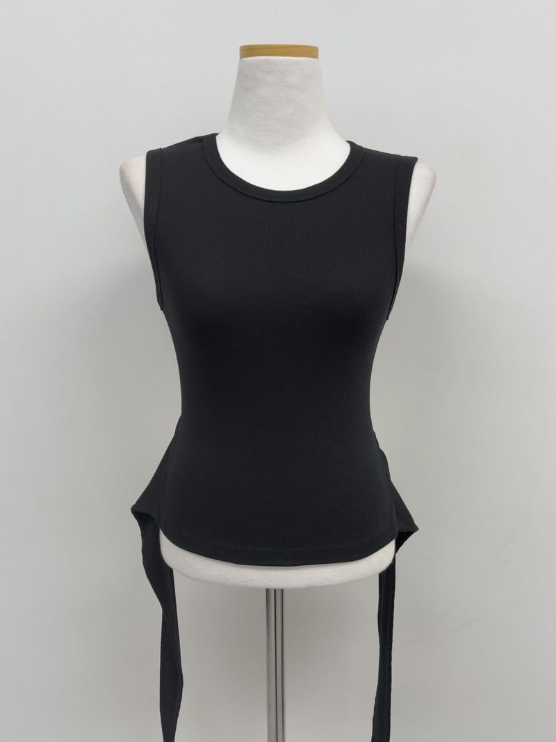 Strap Ribbed Sleeveless