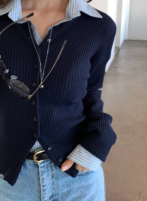 Knits Melting Ribbed Round Cardigan