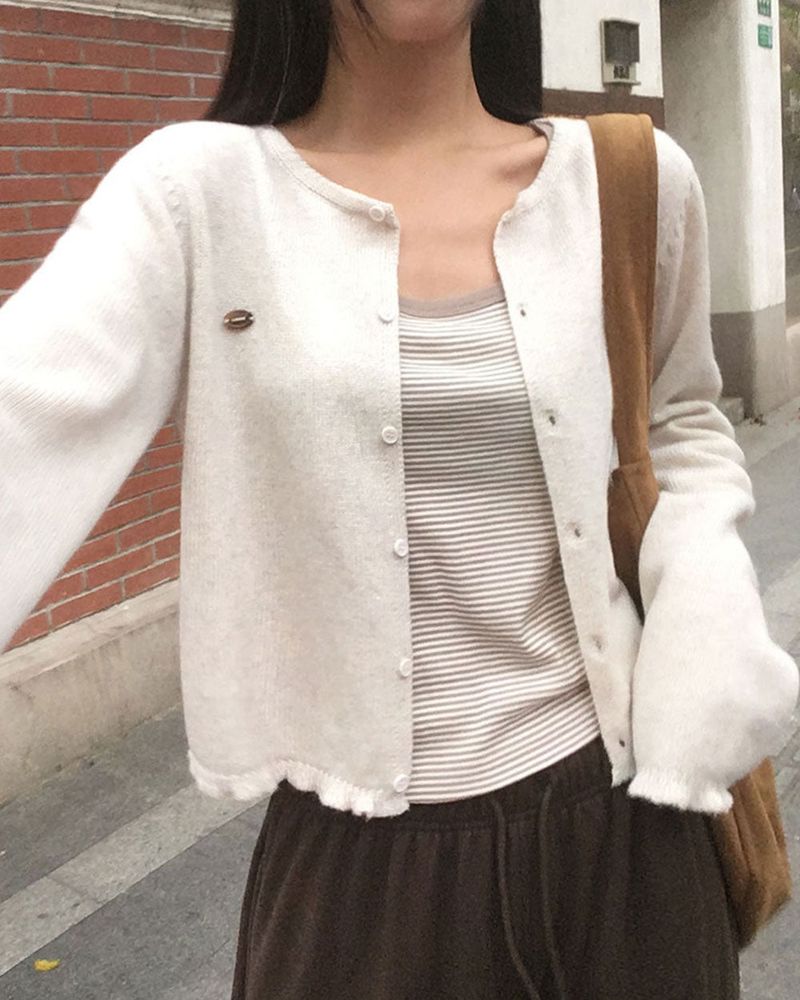 Candy Frill Knit Cardigan