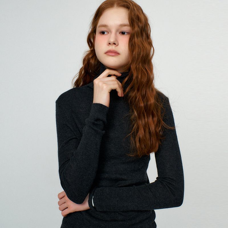 Basic Turtle Neck Knit_5Color