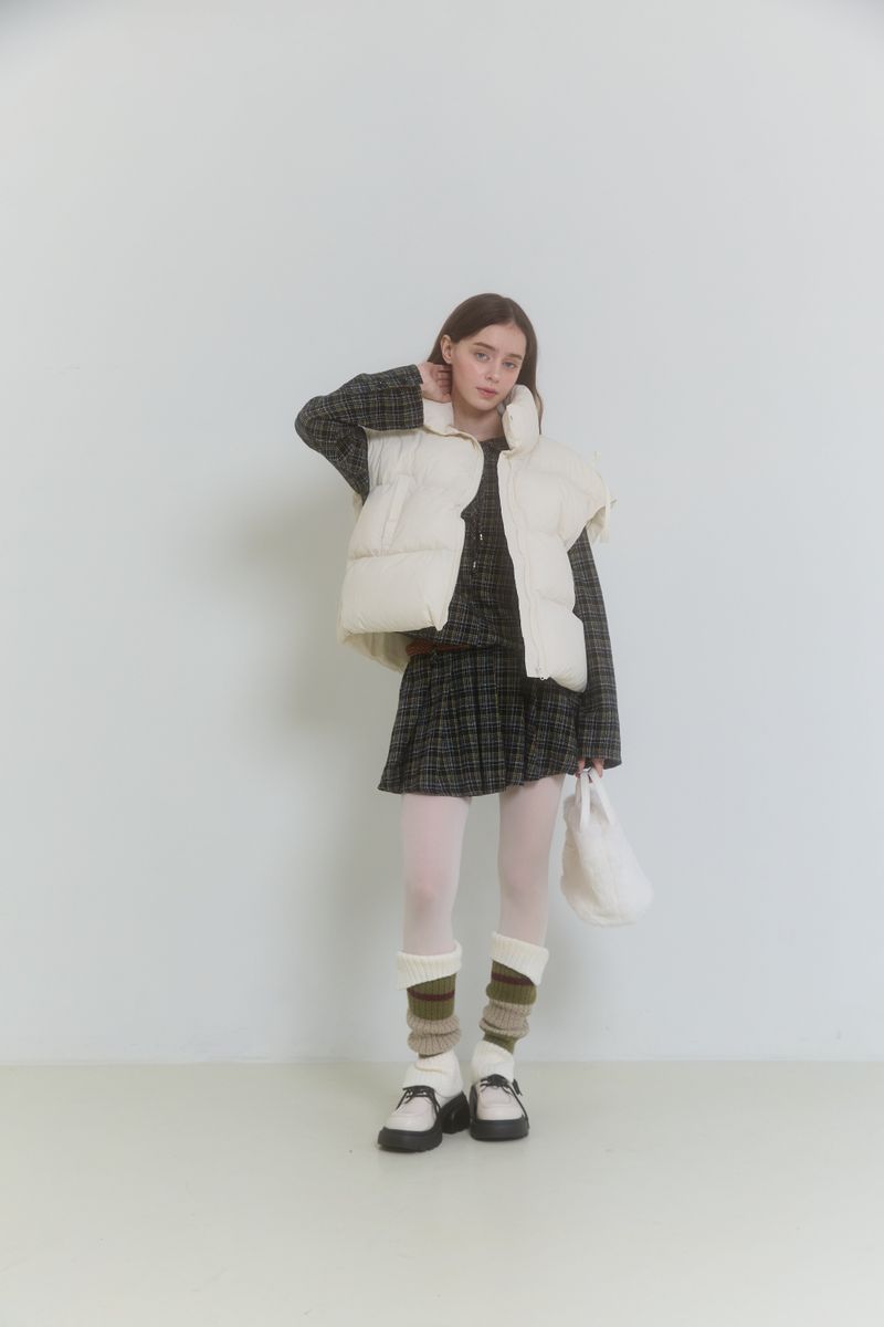 FROSTED CHECK DRESS