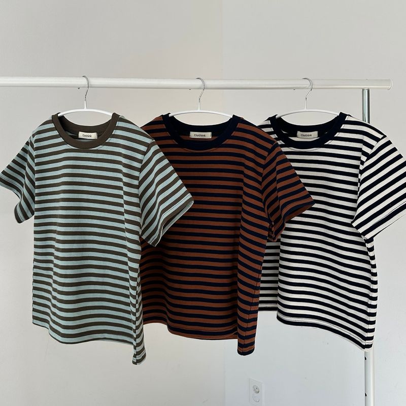 ループストライプTシャツ - 3colors