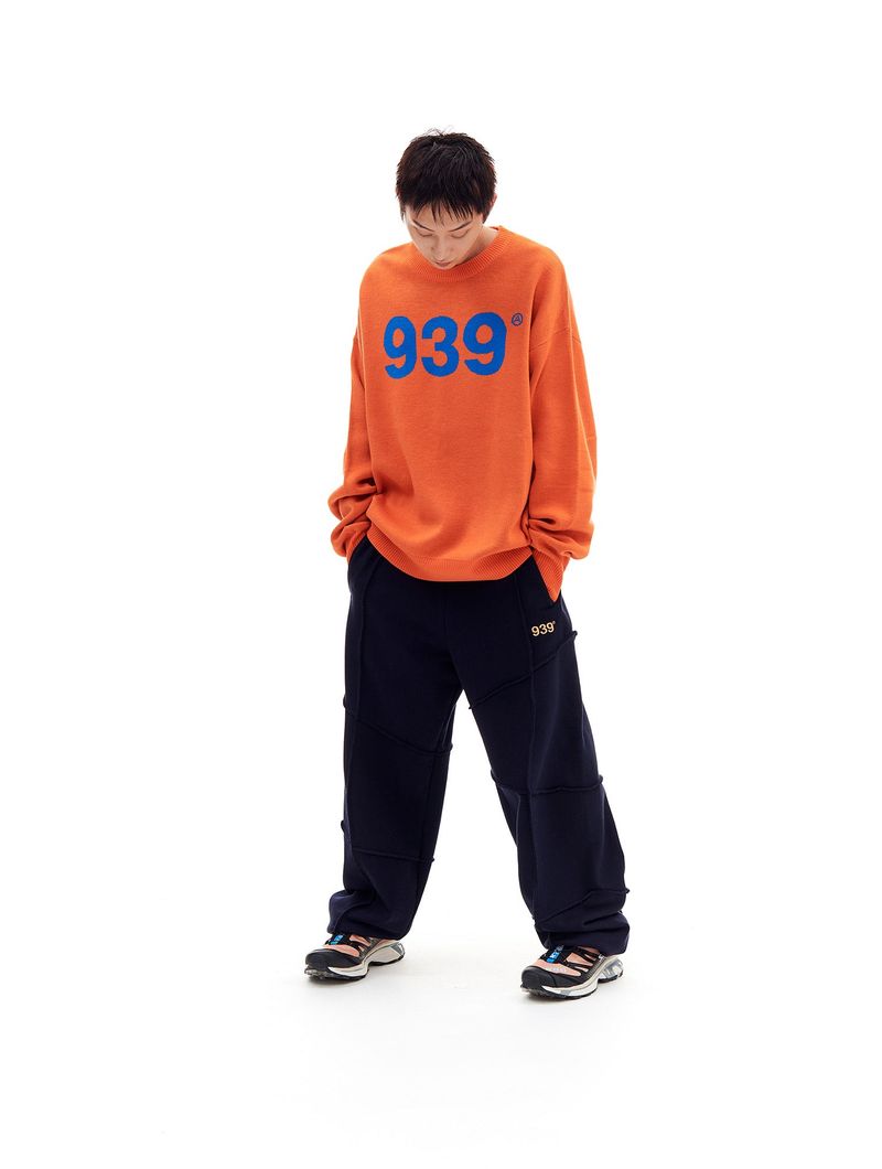 LINE STITCH SWEAT PANTS (NAVY)