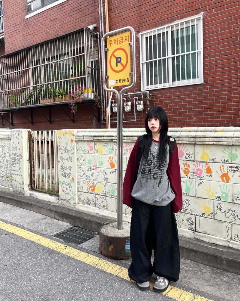 Shino raglan waffle sweatshirt 