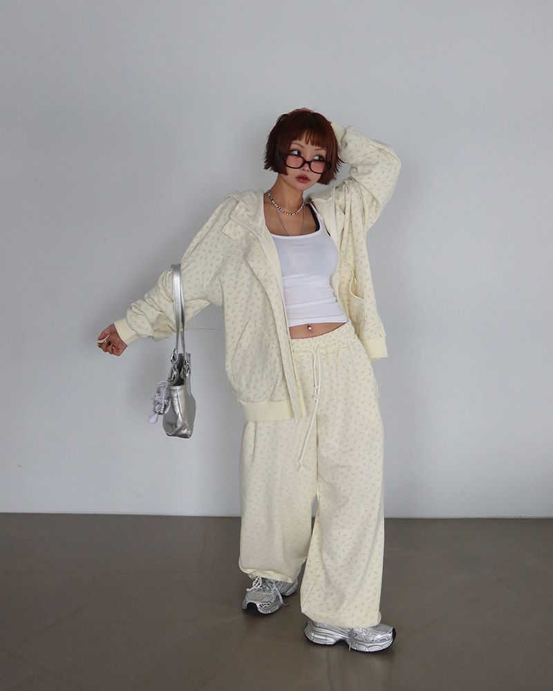 Flower Small Flower Jogger & Wide Pants