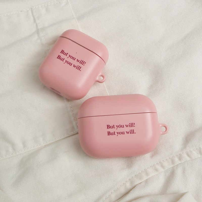 Simply Text Pink (Airpods Matt Case)