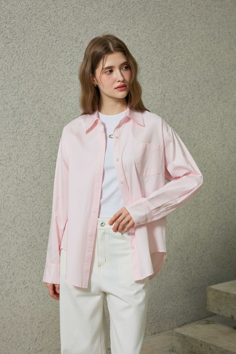 BRIGHT OVERSIZED SHIRT / PINK