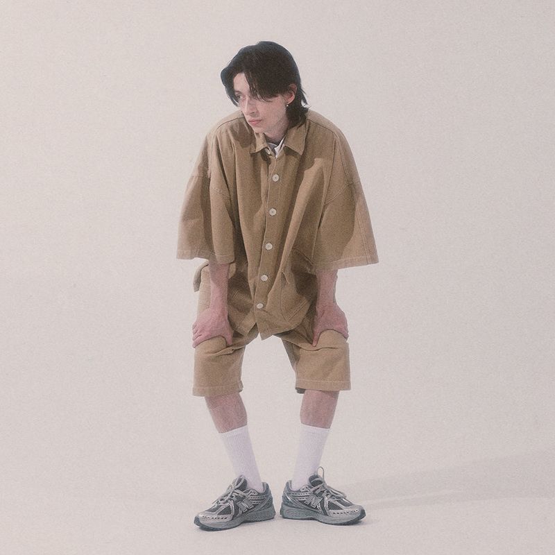 bio jacquard pocket shirts_beige