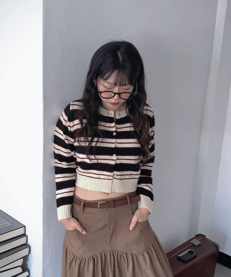 Mode Stripe Cardigan