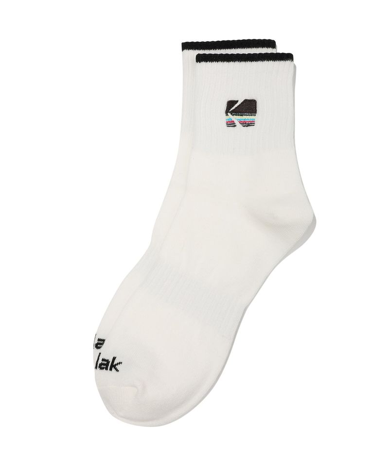 RAINBOW EMBROIDERY ANKLE SOCKS【RED】