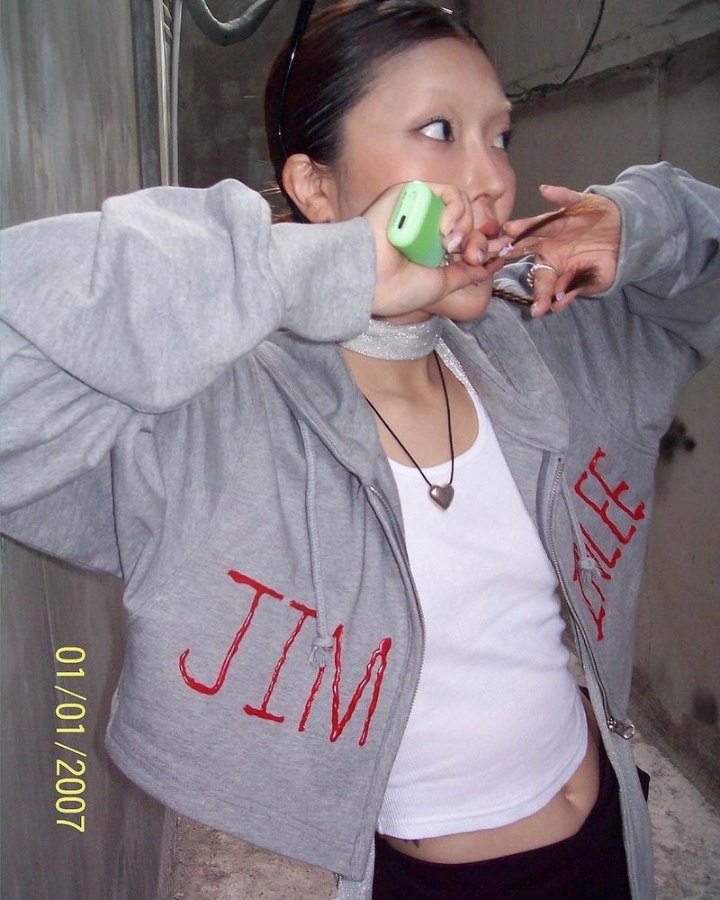 [MADE] CROP JERSEY ZIP-UP GREY