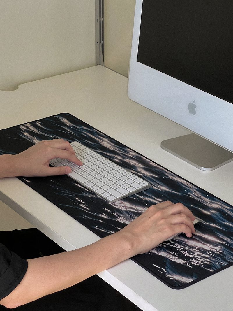 river light desk mat