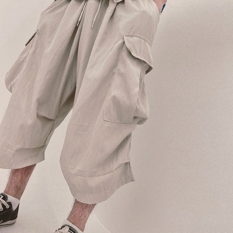 street shape capri shorts_beige