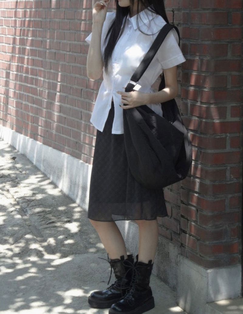 unbutty（アンバティ）の「geek chic flare midi skirt（Skirts）」
