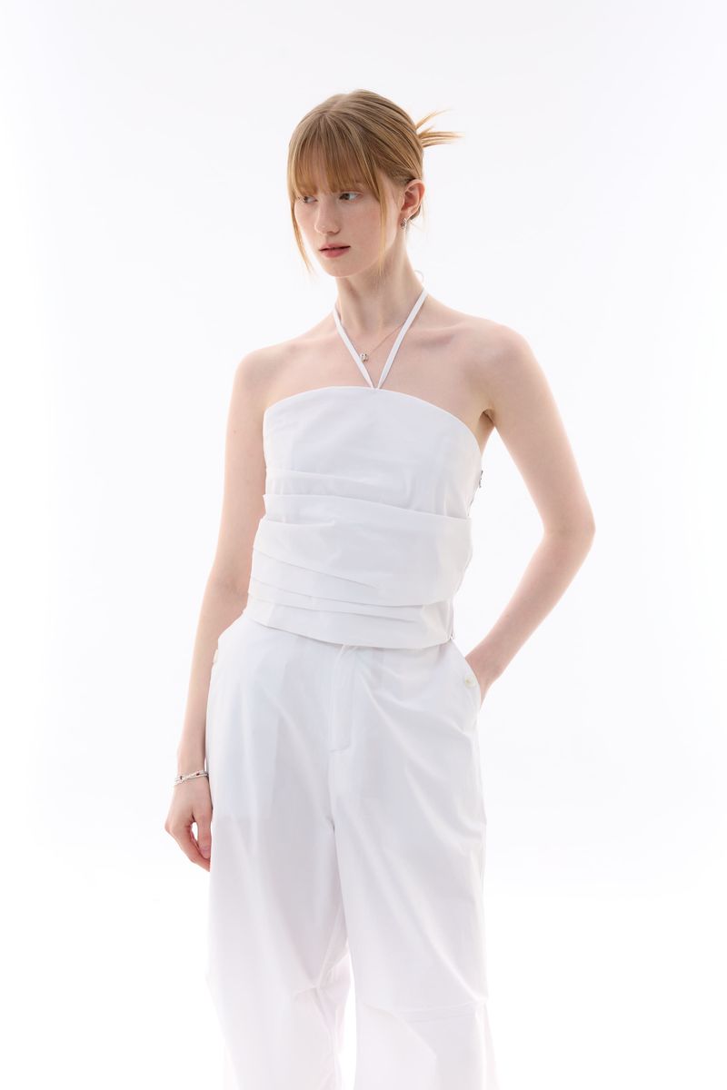 MELLIFLUOUS STRING TUBE TOP / WHITE