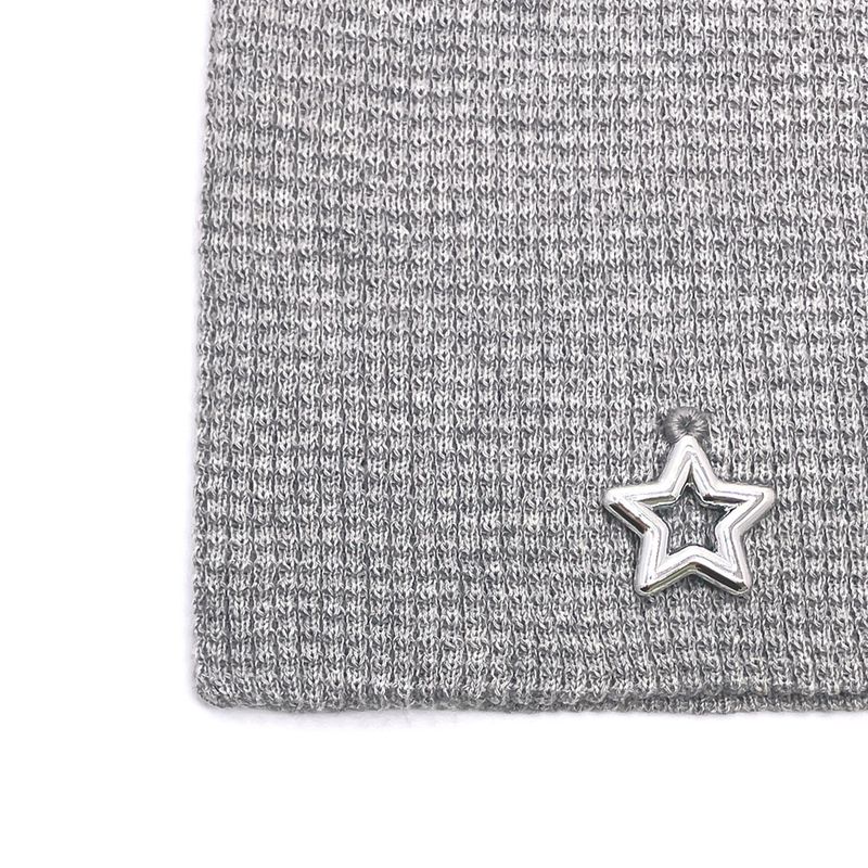 Star Summer Knit Beanie [Gray]