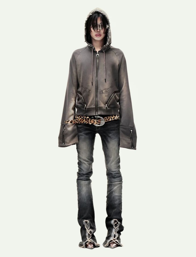 Cozy Worldwide(コージー ワールドワイド)の「EPL BROWN WAXED HOODZIP(Tops)」
