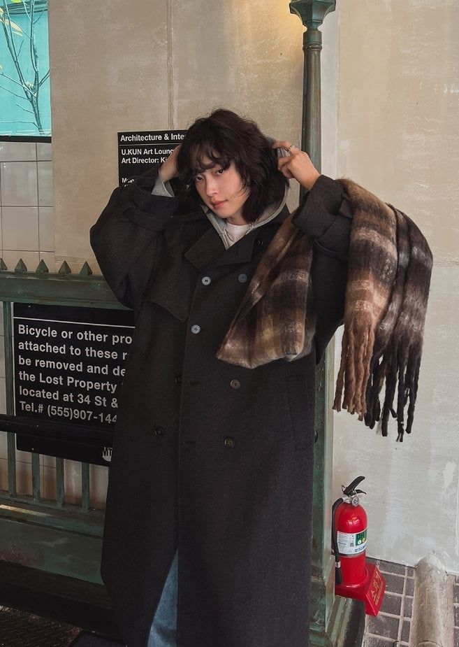 [LAN ARCHIVE] Louis Herringbone Trench Wool Coat