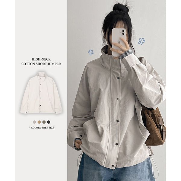 hijjoo（ハイチュー）の「Coco String High-Neck Snap Field Jumper (4 colors)（Jackets/Outerwear）」