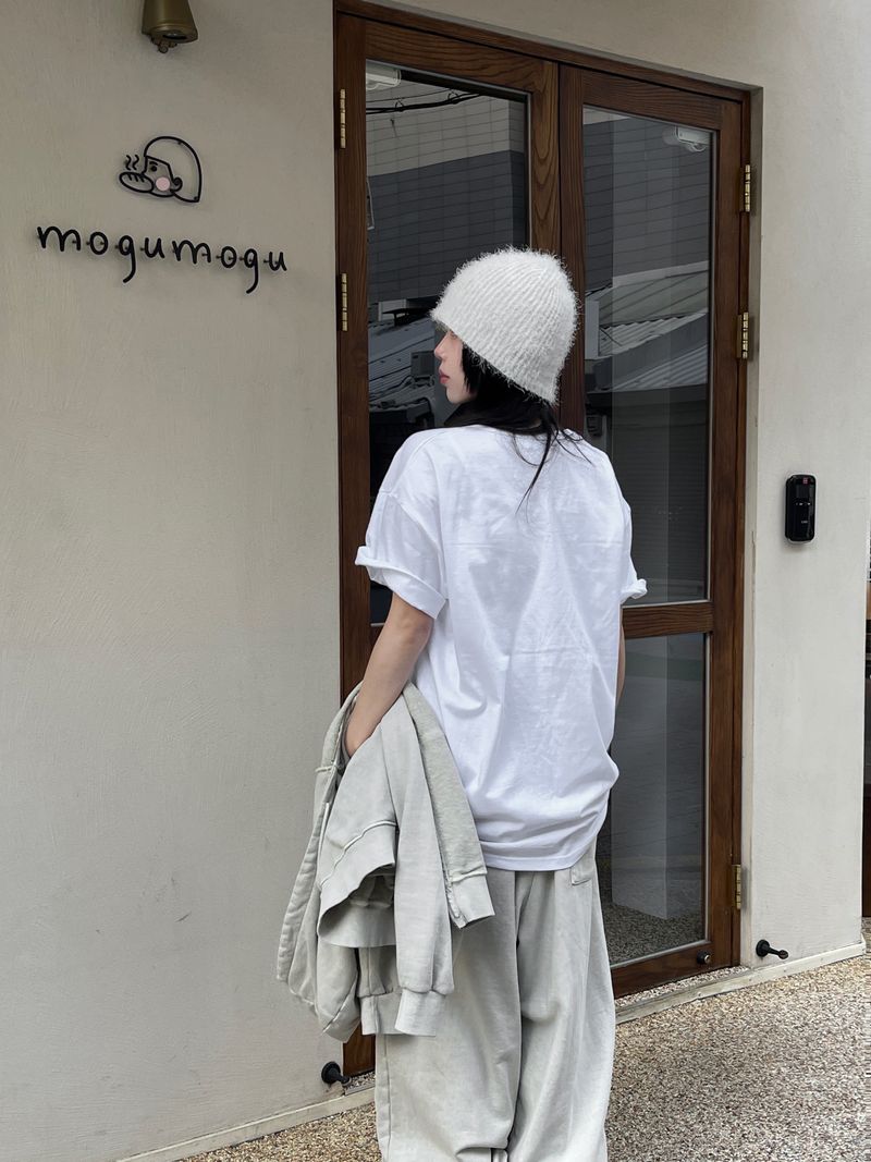 Layered Over U-neck T-shirt