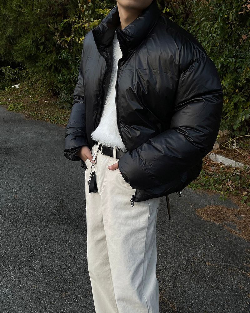 SK Carbin Crop Padding puffer jacket (2 colors)