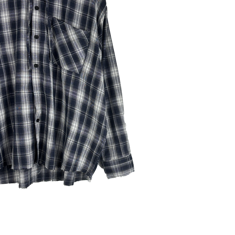 vely gingham hooded shirt