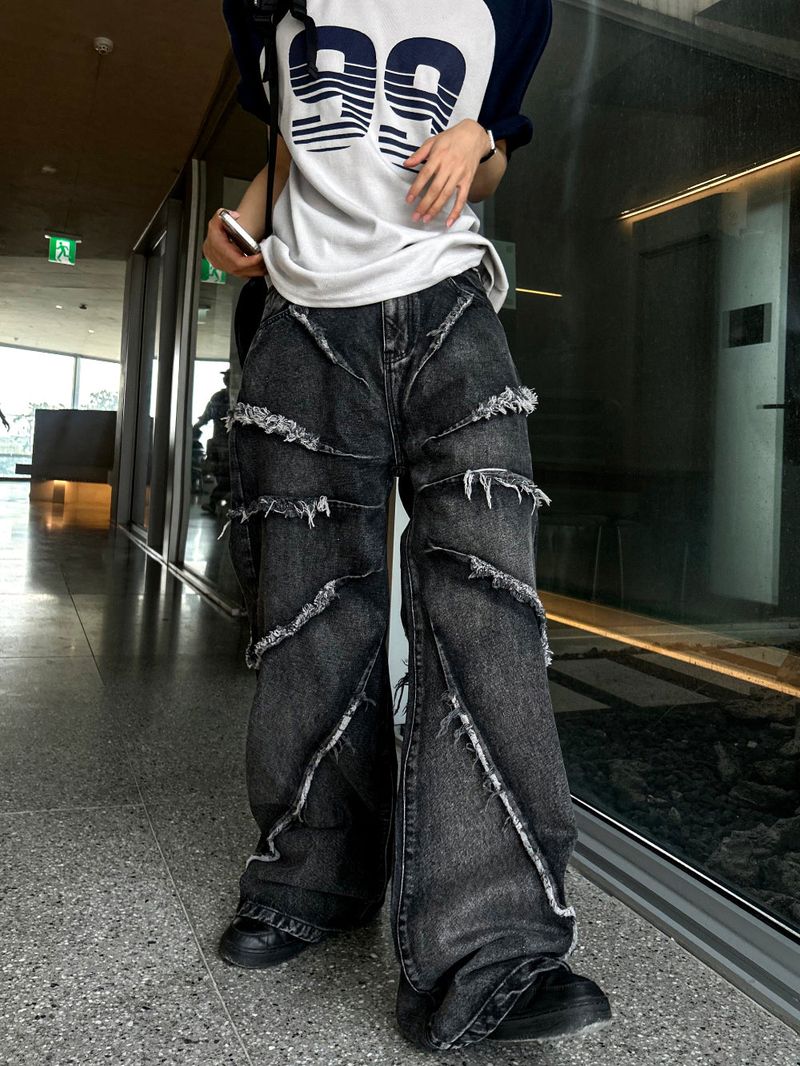 COSYHARU（コシハル）の「torando カットオフワイドデニムパンツ（パンツ）」