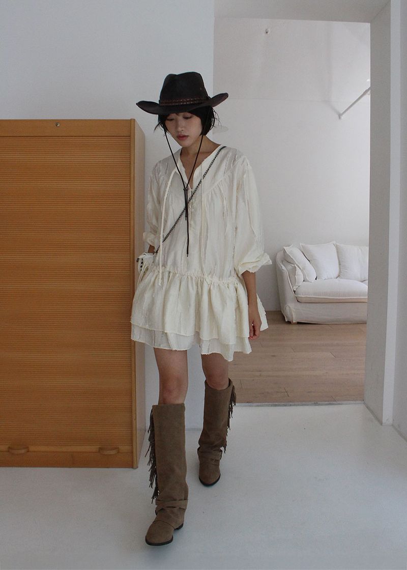 FRINGE SUEDE LONG BOOTS