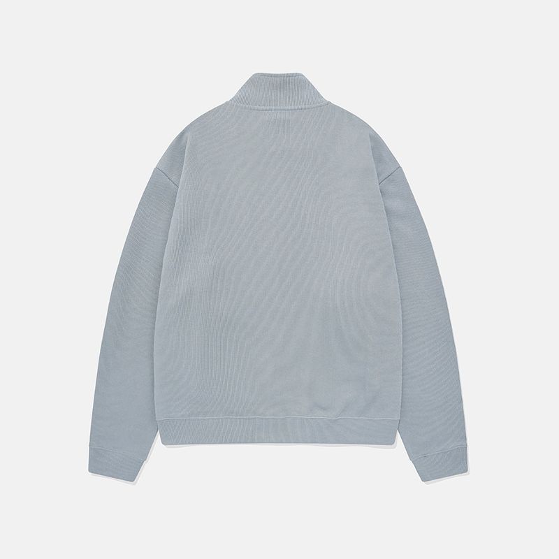 Fickle 2-WAY full zip-up / Blue gray