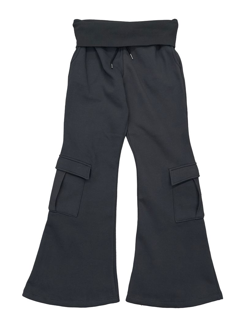 folded cargo bootcut pants (fleece-lined / 2color)