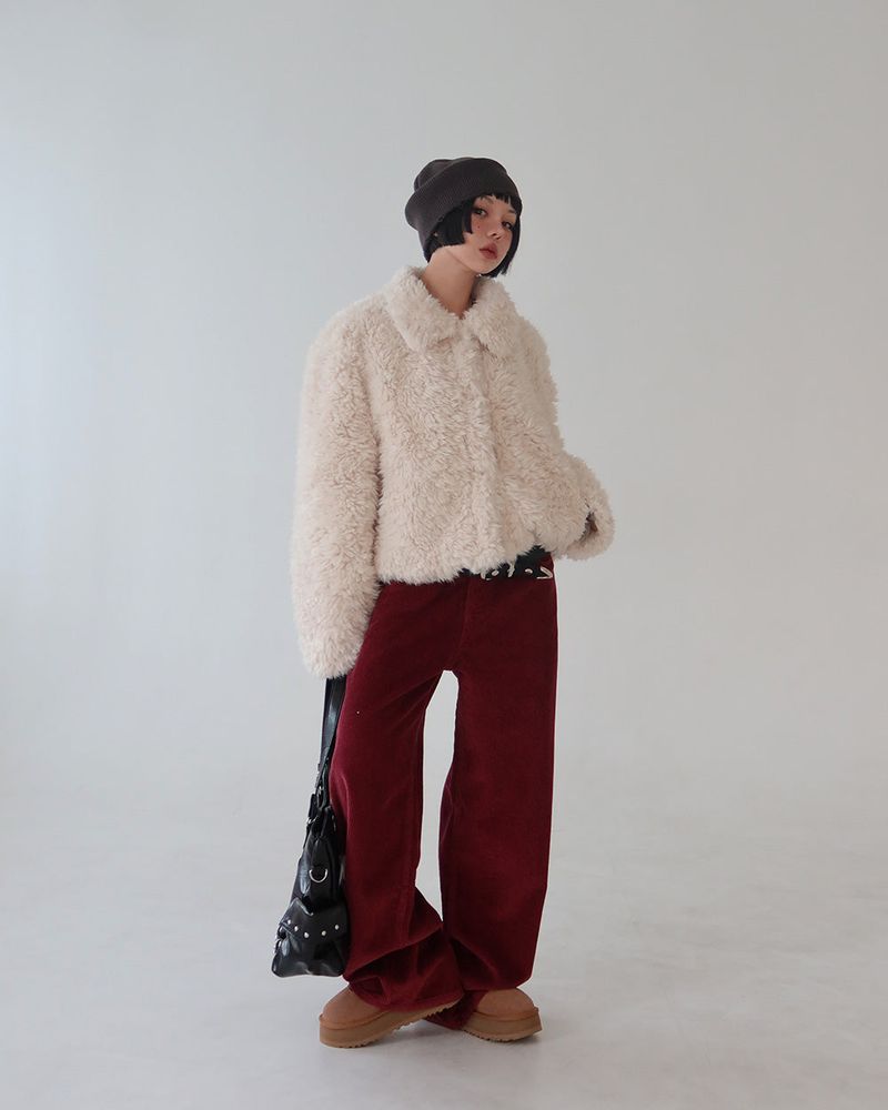 Shoko soft collar fur jacket
