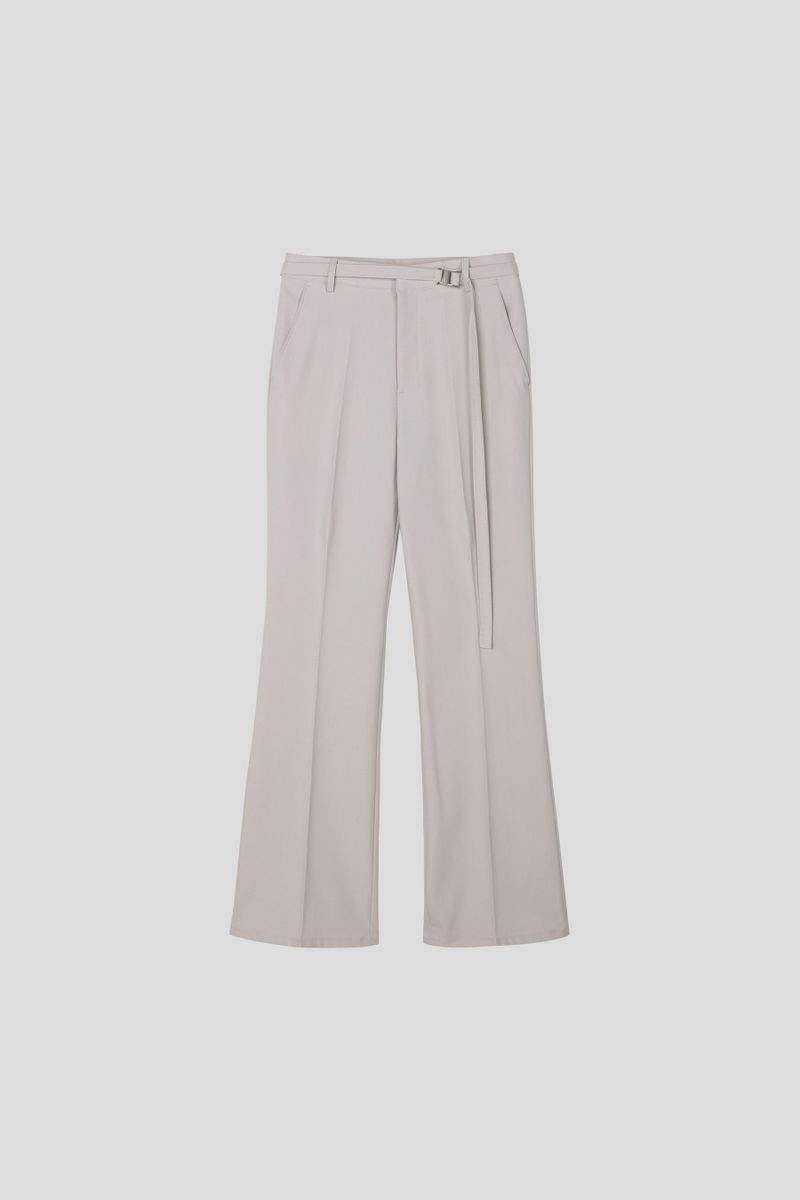 MG649 Belt Flared Fit Slacks (3 colors)