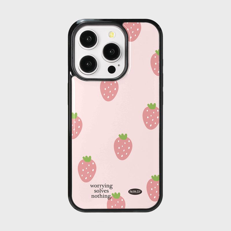 murmursroom（マーマーズルーム）の「holiday epoxy bumper case (strawberry)（Smartphone Accessories）」