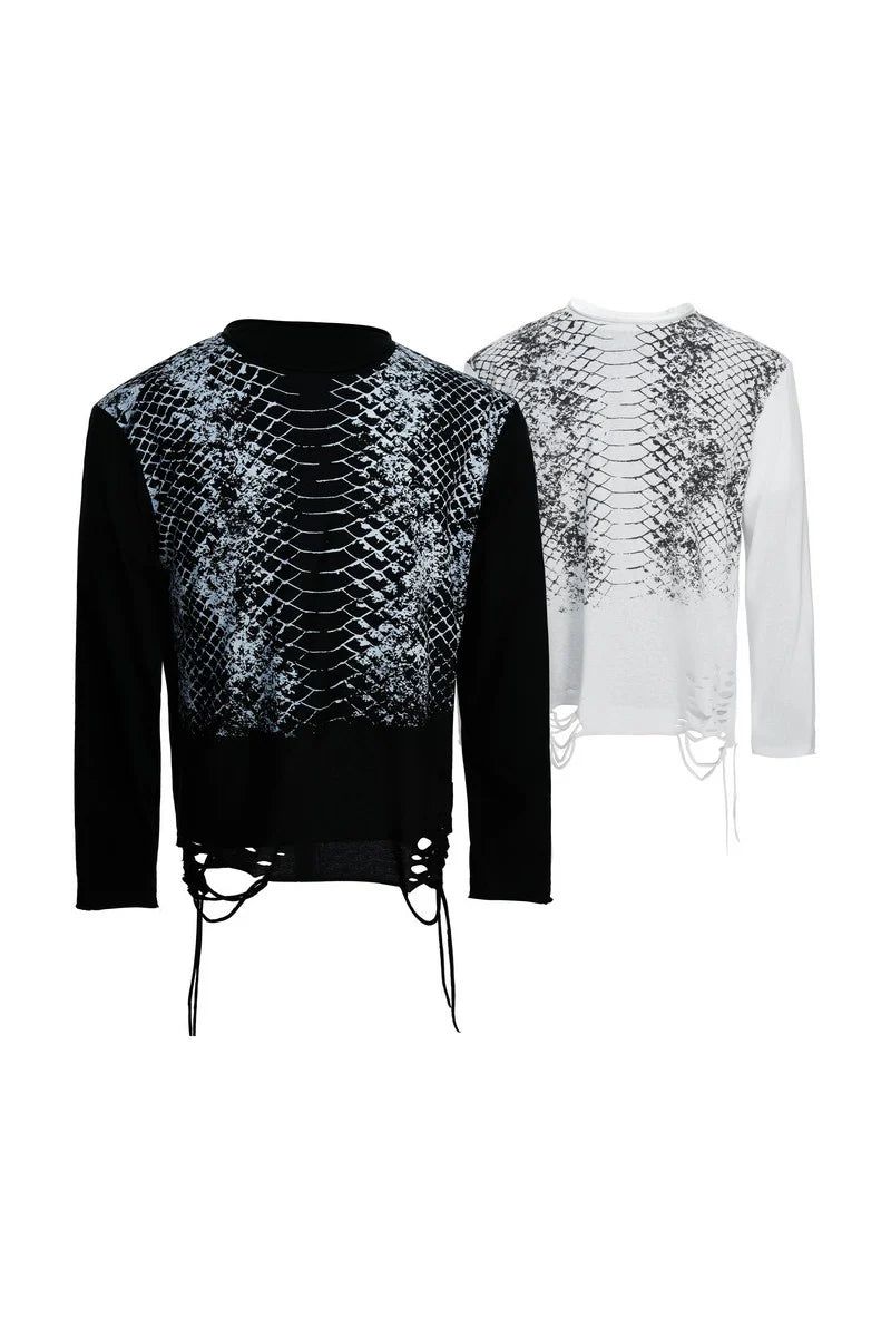 Argue Cultureの「Gradient Snakeskin Fringe Tee(Tops)」