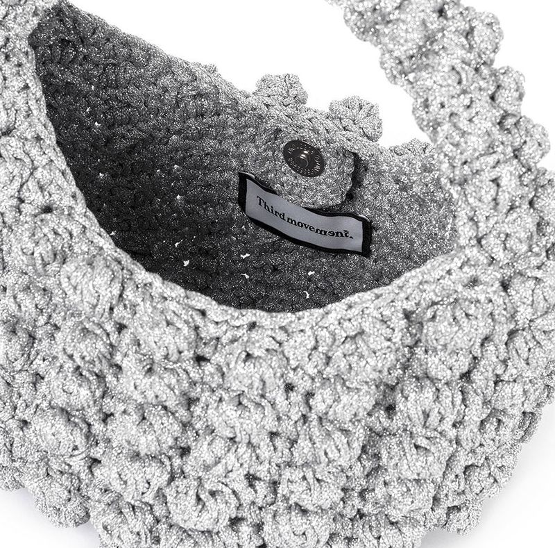 Bubble Knit Bag (Silver)