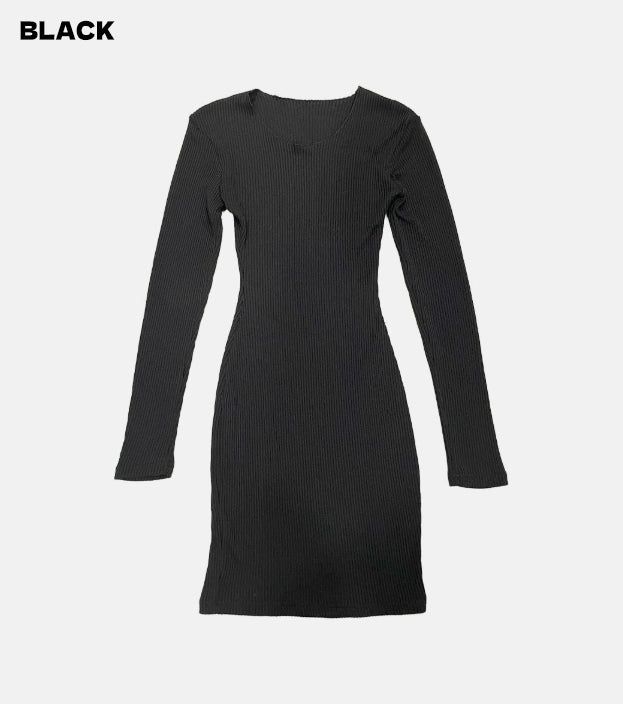 Slim wear fit rib one piece