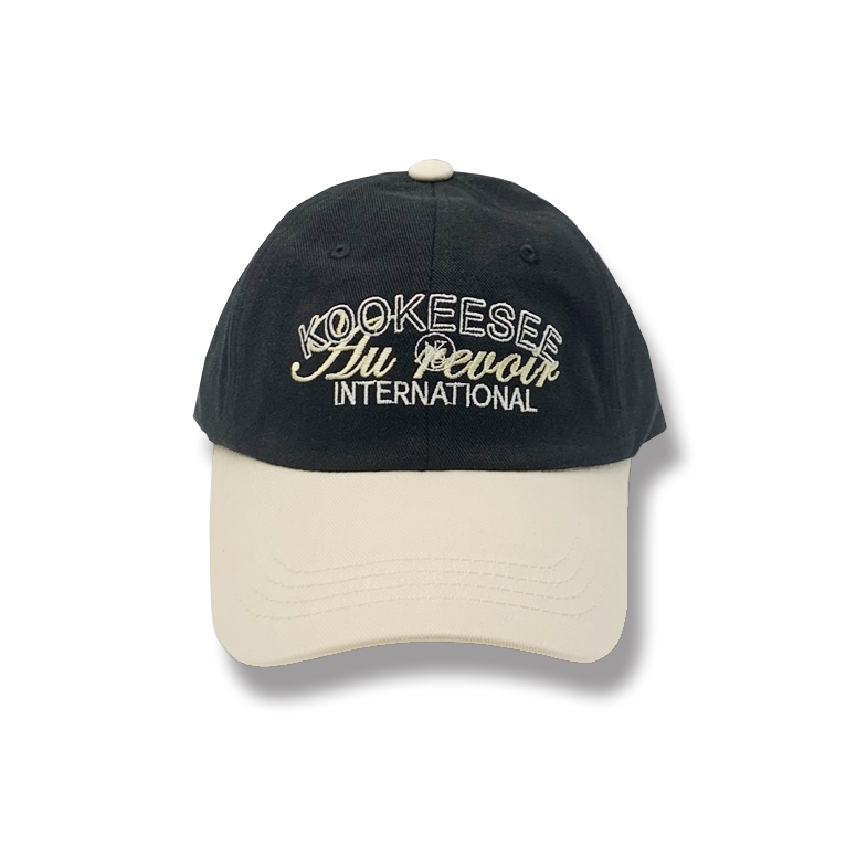 KOOKEESEE（クキシ）の「two tone vintage washing ball cap (Black/Ivory)（Hats）」