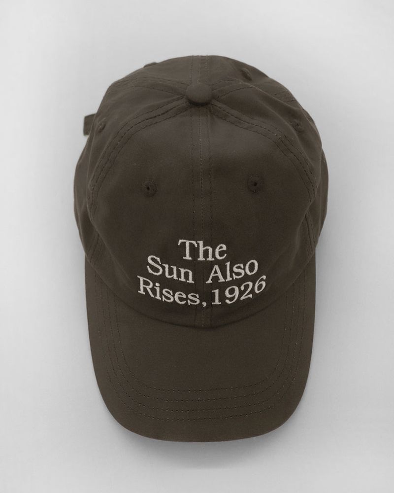 Also lettering embroidery cotton ball cap