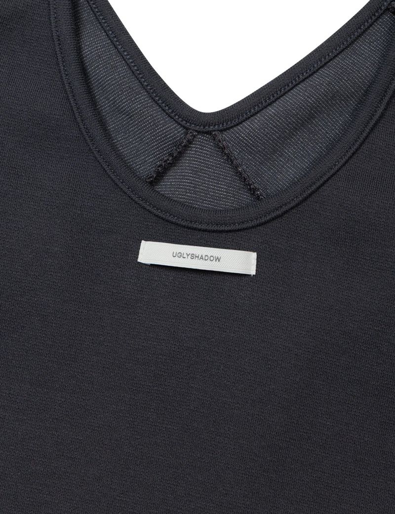 WRAP SHIRRING TOP(CHARCOAL)